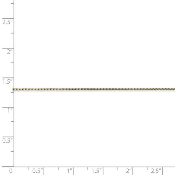 0.5mm, 14k Yellow Gold Solid Box Chain Necklace, 18 Inch - Picture 5 of 8
